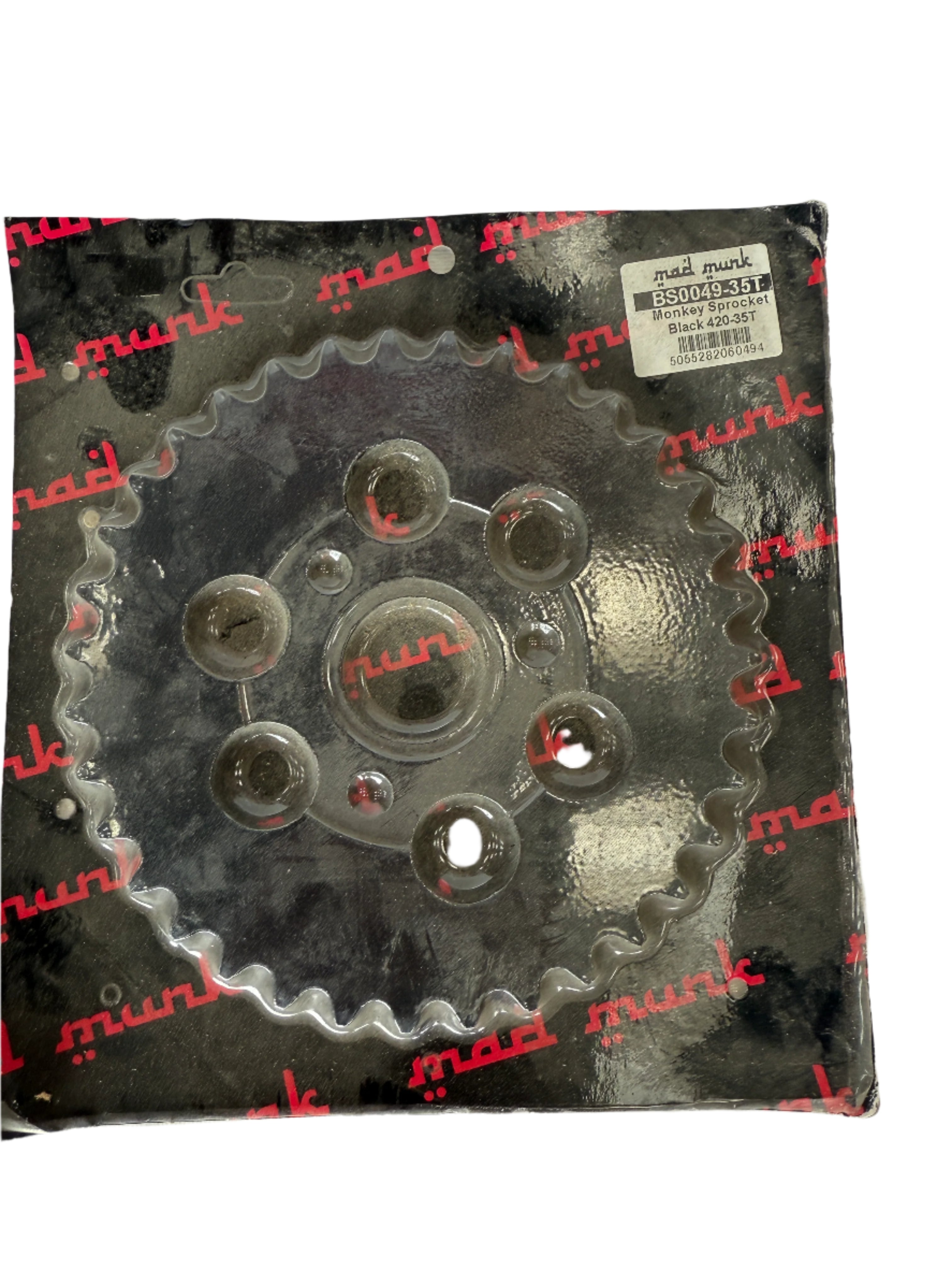 BS3738 - MUNK 3 HOLE BLACK REAR SPROCKET 35TH 420