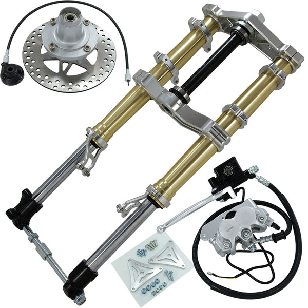 BS0077 DAX USD Fork In Gold With CNC Fender Brackets & Light Brackets