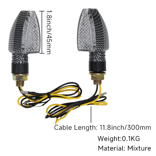 BS0220 - DX AND MUNK LED TURNING LIGHTS 2 SHORT ARMS