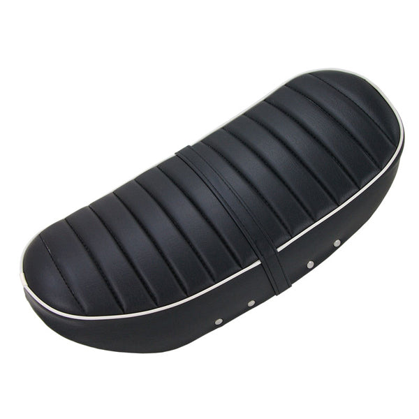 BS0221 - DAX Low Seat In Black With White Piping & Ribbed Padding