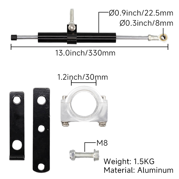 BS0316 - Black Alloy Fork Damper