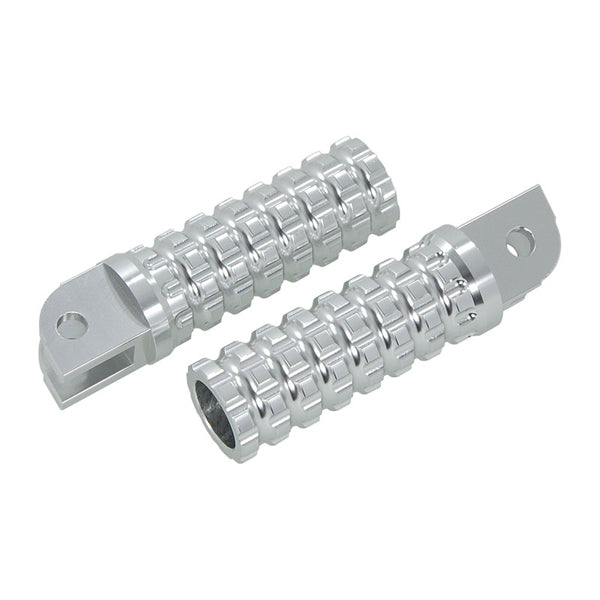 BS3107 - ALLOY FOOT PEGS NEW DESIGN IN ALLOY COLOUR