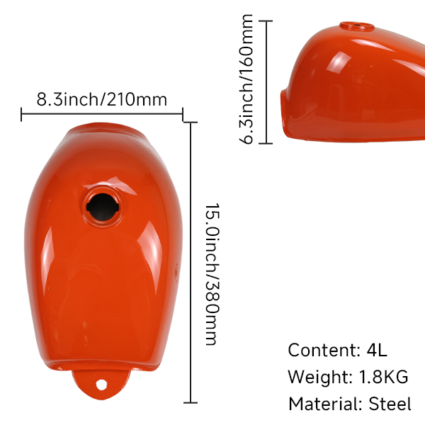 BS4034 - ORANGE MUNK FUEL TANK