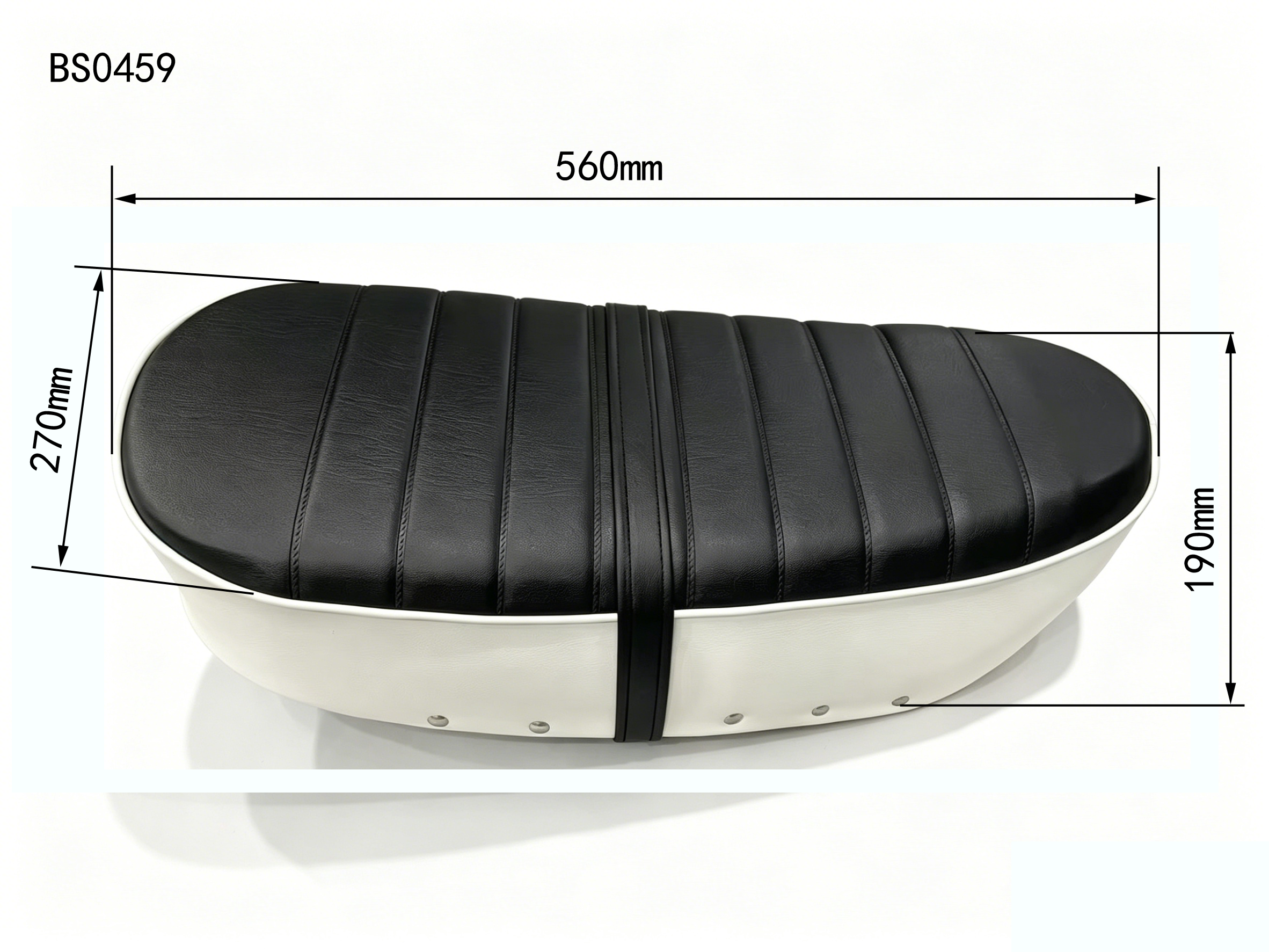BS0459 - Black and White Seat
