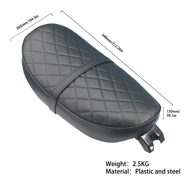 BS0468 DAX Low Seat In Black With Small Diamond Pattern - 6V & 12V Frames