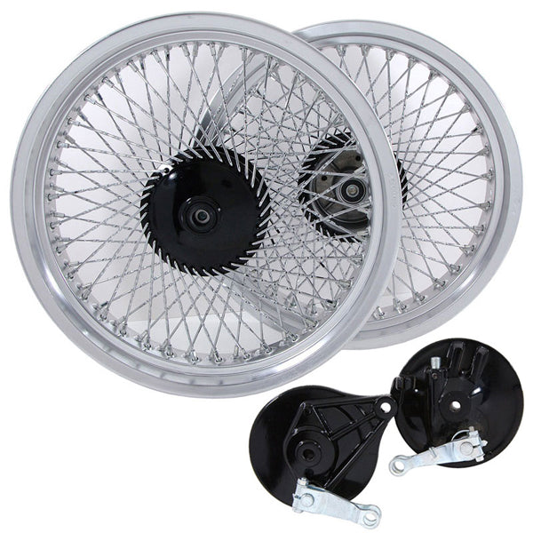 BS0602 - 3.0J Front & 3.50J Rear CUB 72 Twisted Spoke 17 Rims In Alloy