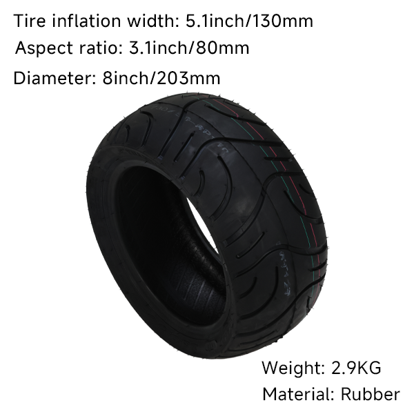 BS0621 - 8inch Tyre 130 X 50 X 8in Rear with Tube
