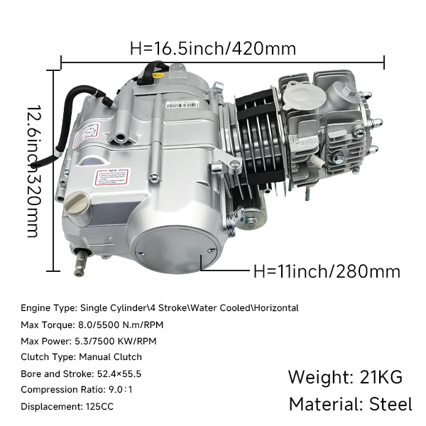 BS0750 - Elec Start 125cc Engine
