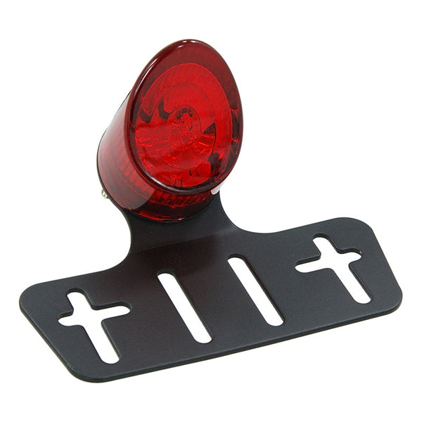 BS0822 - LED Red Lens Rear Light On Black Bracket With E Mark