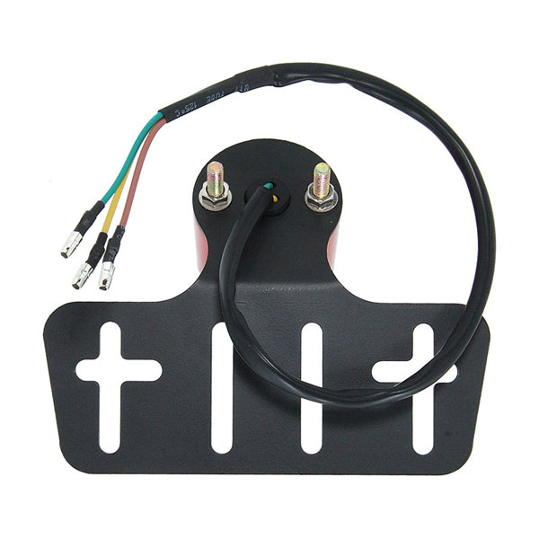 BS0822 - LED Red Lens Rear Light On Black Bracket With E Mark