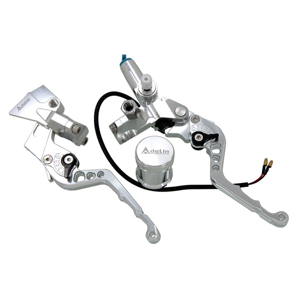 BS0983 - MUNK Brake Master Cylinder With Clutch Lever CNC In Silver