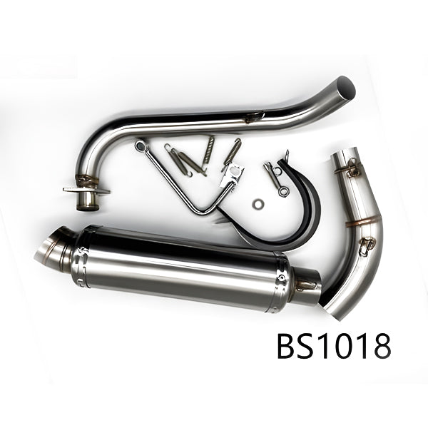 BS1018 - Dx Munk Zero Downswept Stains Steel Exhaust