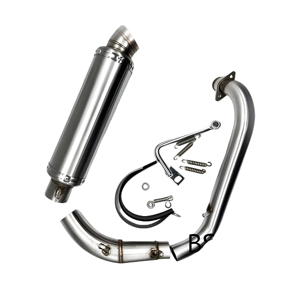BS1018 - Dx Munk Zero Downswept Stains Steel Exhaust