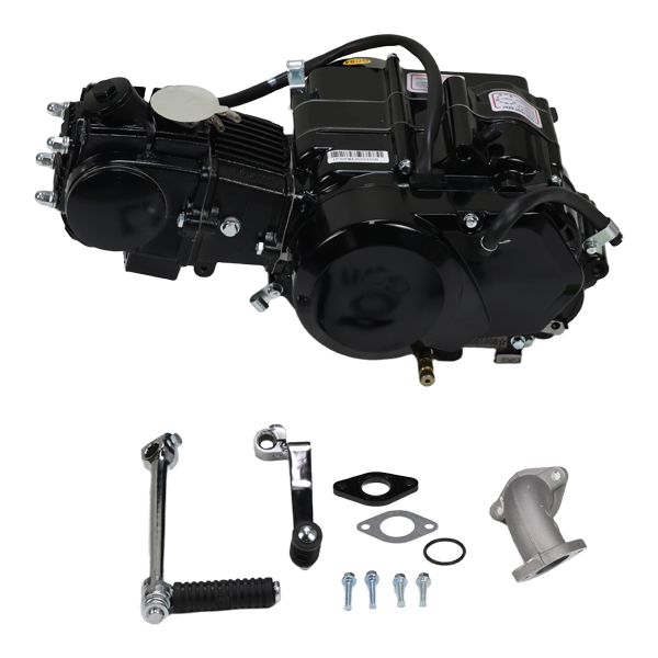 BS1027-BLACK - 50cc Semi Auto Engine 4 Speed Kick Only in Black