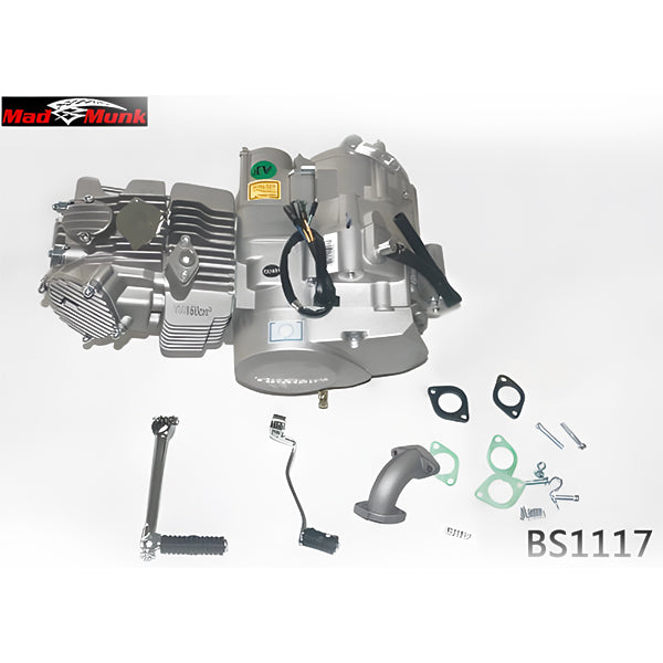 BS1117 - Yx 160cc Kick Start 4 Speed Manual Clutch in Silver