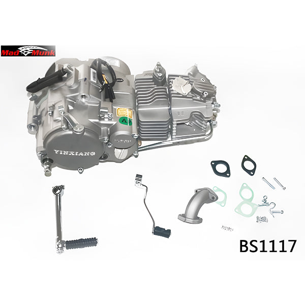 BS1117 - Yx 160cc Kick Start 4 Speed Manual Clutch in Silver