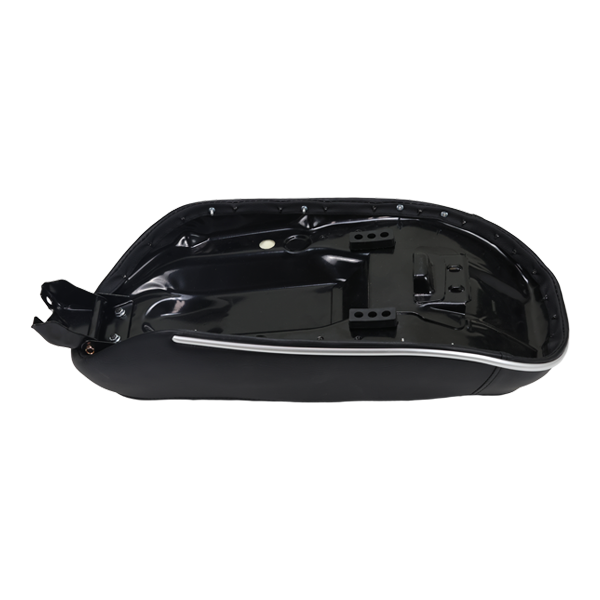 BS1154 - CT70 6V BLACK DIAMOND PATTERN SEAT WITH CHROME BAND
