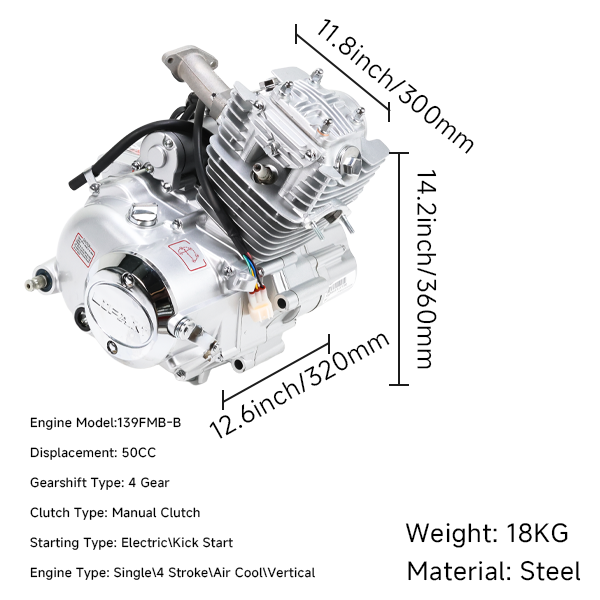 BS1368 - Complete Engine Mash Cobra Archive Lifan 139 Fmb-b 50cc Euro 3