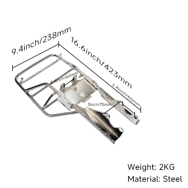 BS1501 - Chrome Rear Rack for Honda Gorilla and Skyteam Bongo