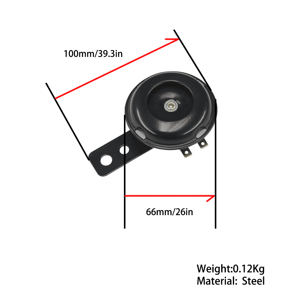BS1570 - Black 12v Horn Cub