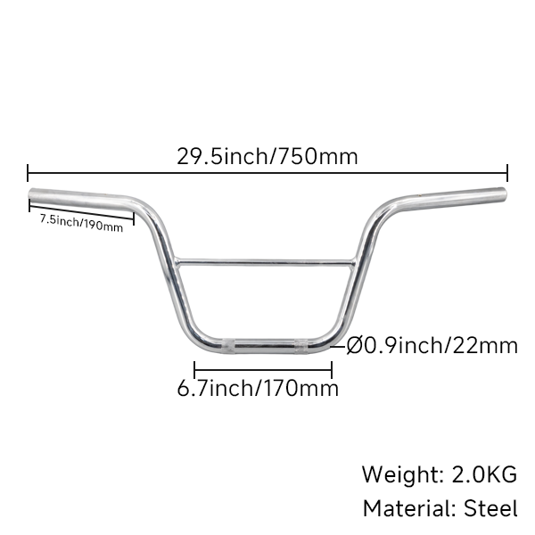 BS1587 - MAD MUNK DX MUNK CUB BMX STYLE HANDLE BARS