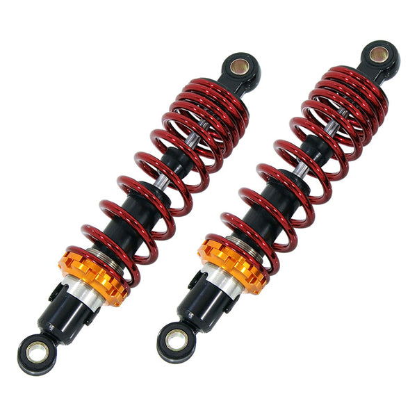 BS1629 285mm Rear Shocks In All Black With Red Springs