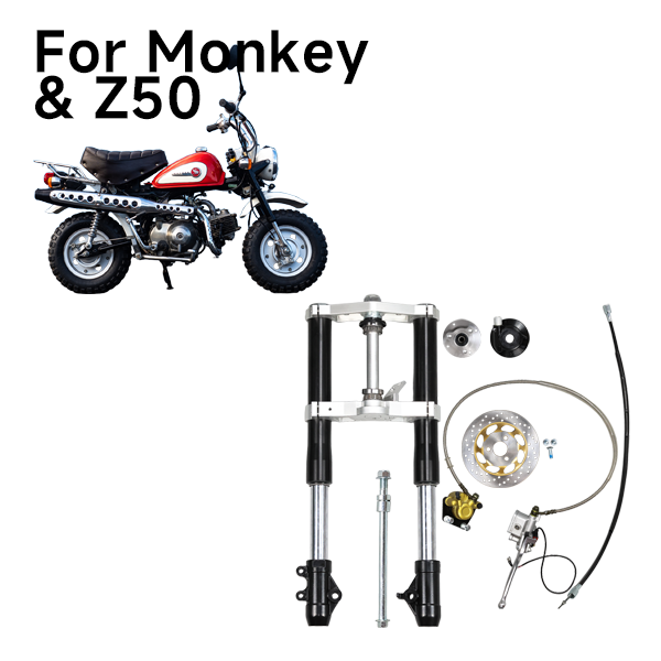 BS1725 - MUNK 45mm USD Black Front Forks With Bevel Front Brake Disc Black