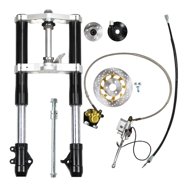 BS1725 - MUNK 45mm USD Black Front Forks With Bevel Front Brake Disc Black