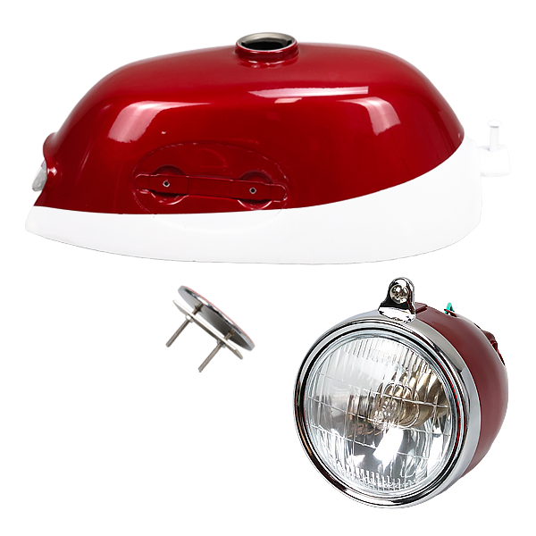 BS2155 - Tank and Small Light for Z50a Bike in Red/White Small Badge on the Light