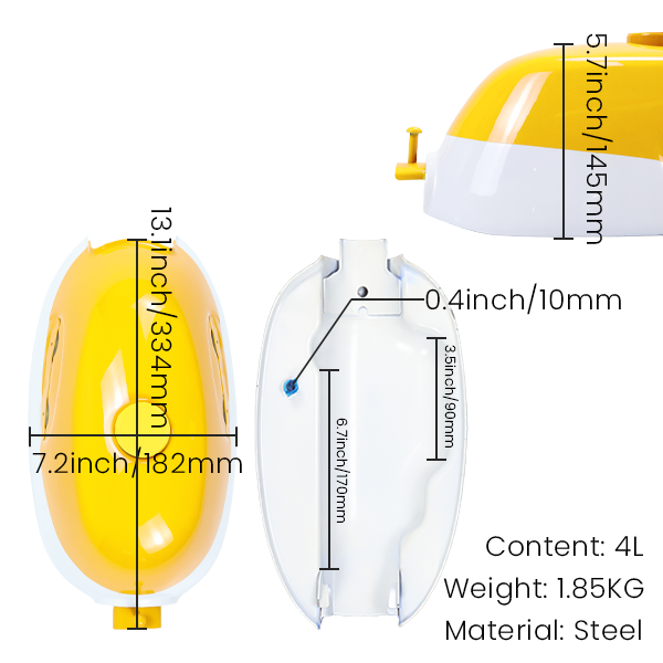 BS2156 - Tank and Small Light for Z50a Bike in Yellow / White Small Badge on the Light