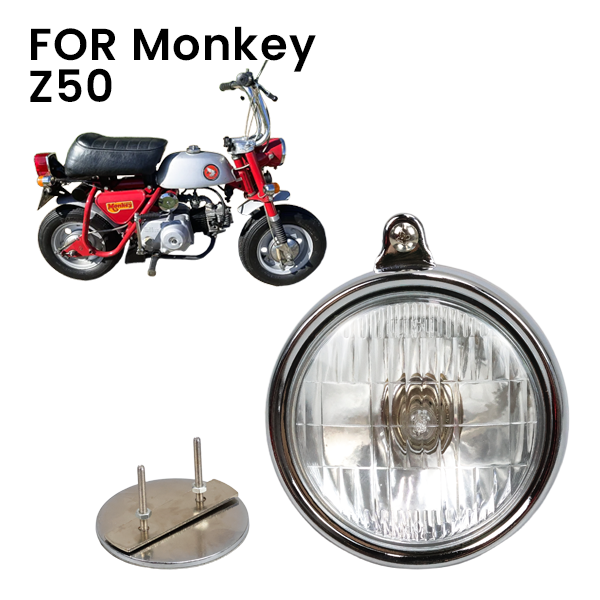BS2180 - Small Z50a Headlight With Emblem In Chrome