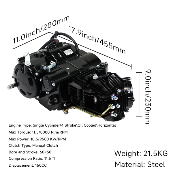 BS2189 - Zs155 Engine with Light Wire up 4 Black