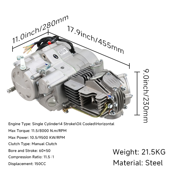 BS2190 - Zs155 Engine with Light Wire up 4 in Grey