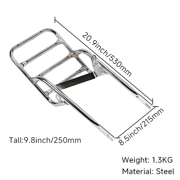 BS2196 - Chrome Rear Rack for Old Timer CT70 DX