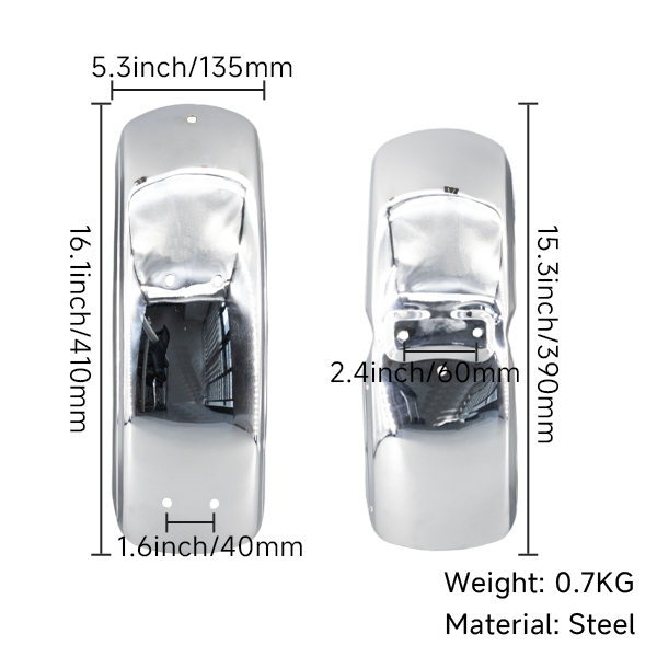 BS2200 - Chrome Front and Rear Fenders for CT70
