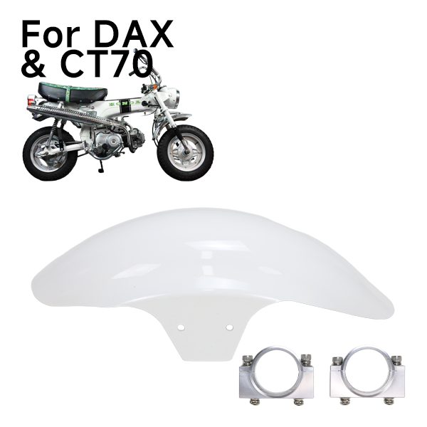 BS2323 - WHITE FRONT FENDER WITH FORK BRACKETS