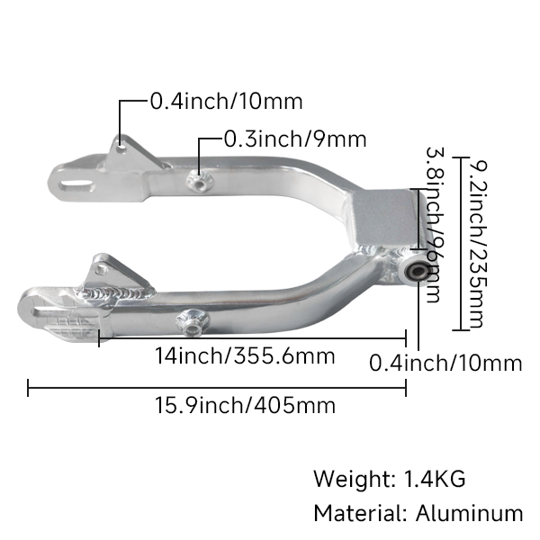 BS2327 - DX Alloy Skyteam Swing Arm 420mm