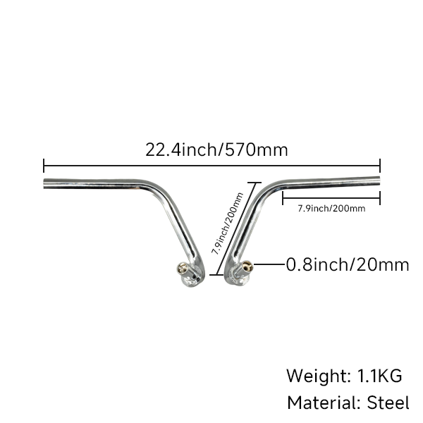 BS2337-CHROME HANDLE BARS ONLY