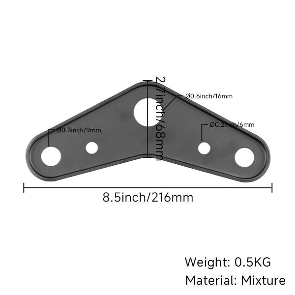 BS2563 - BLACK METAL TOP PLATE FOR MUNK FORKS