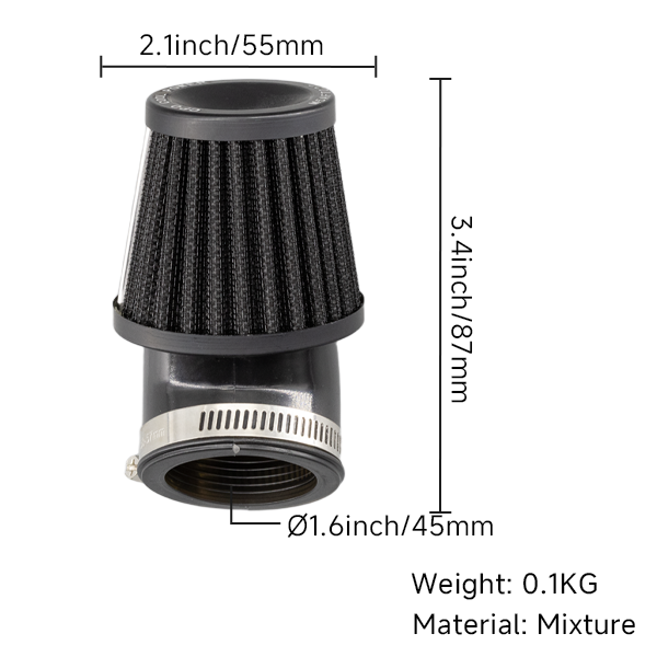 BS2583 - CPO ELBOW 45MM AIR FILTER