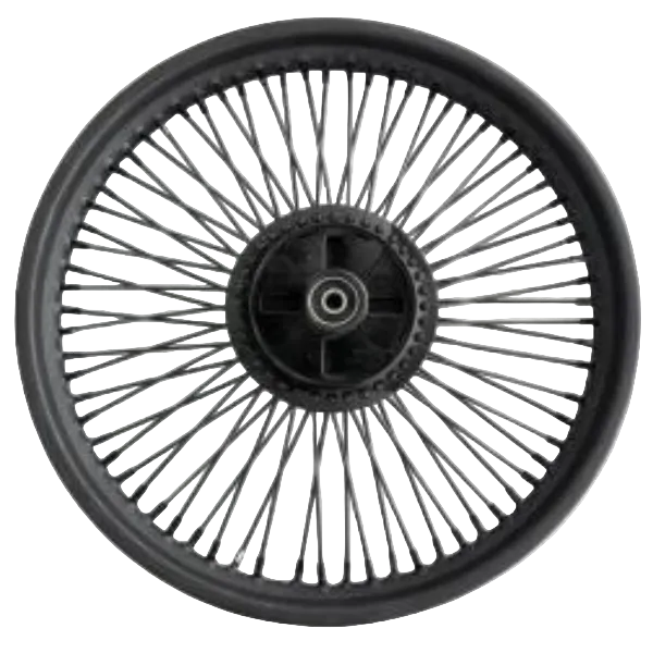 BS2595 - 17" Front & Rear Spoke Wheel Assembly Set 72 Spoke 1.4-17 Front 1.6- 17 Rear In Black