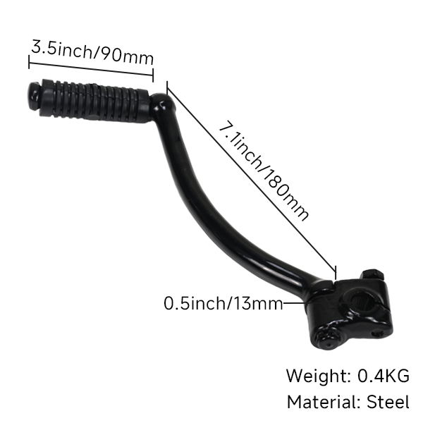 BS2614 - OFF SET KICK LEVER IN BLACK