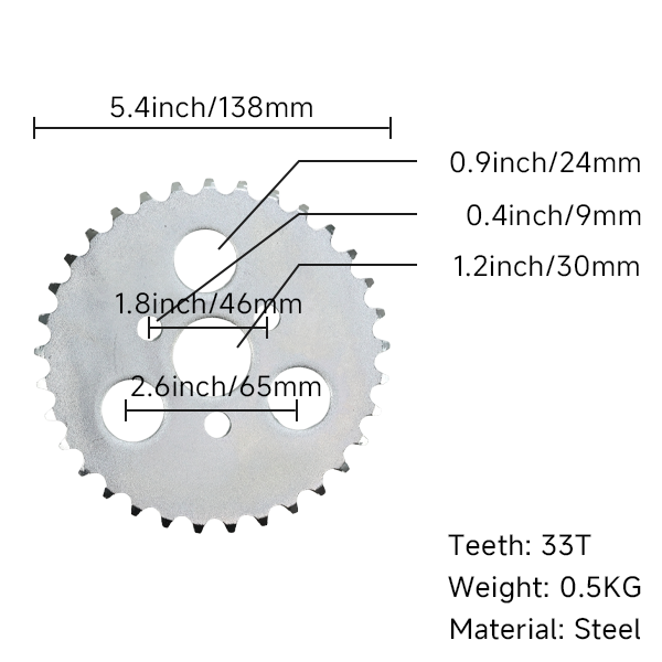 BS3022 - 33TH Sprocket 3 Hole