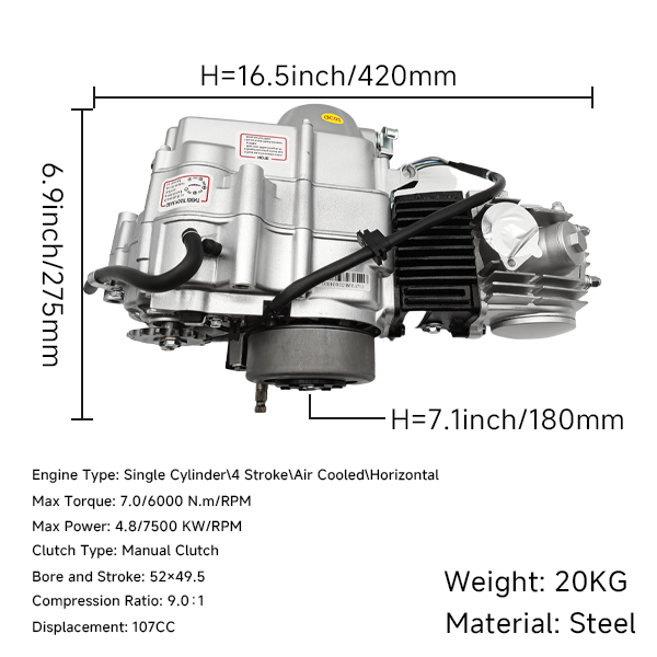 BS3243 - 107CC Silver 4 Speed Manual Kick Only