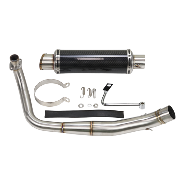 BS3454 - Stainless Steel pipe carbon styje muffer down swept Exhaust Dax Monkey Skyteam Zhenhua Euro 4