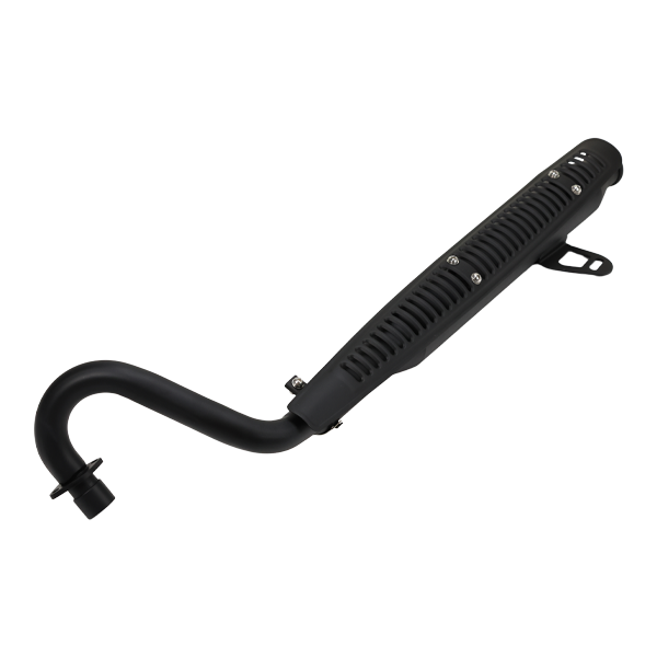 BS3501 - Carbon Performance Dx Upswept S/Steel Exhaust in Black Fit 50cc to 212cc Engines