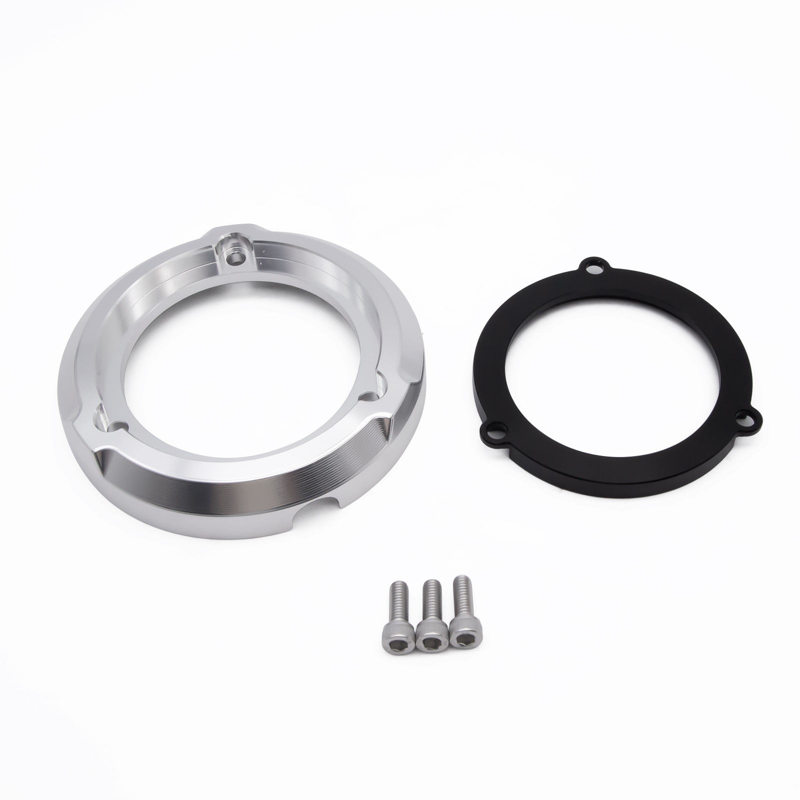 BS3722 - 4 Gear Engine Decoration Cover / Silver Exterior & Black Interior /6061 T6 CNC