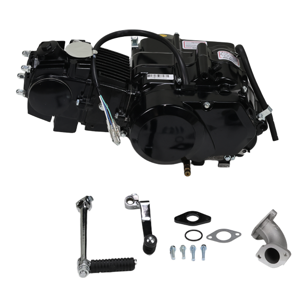 BS3726 - 107cc SEMI AUTO 4 SPEED KICK ONLY ENGINE IN BLACK