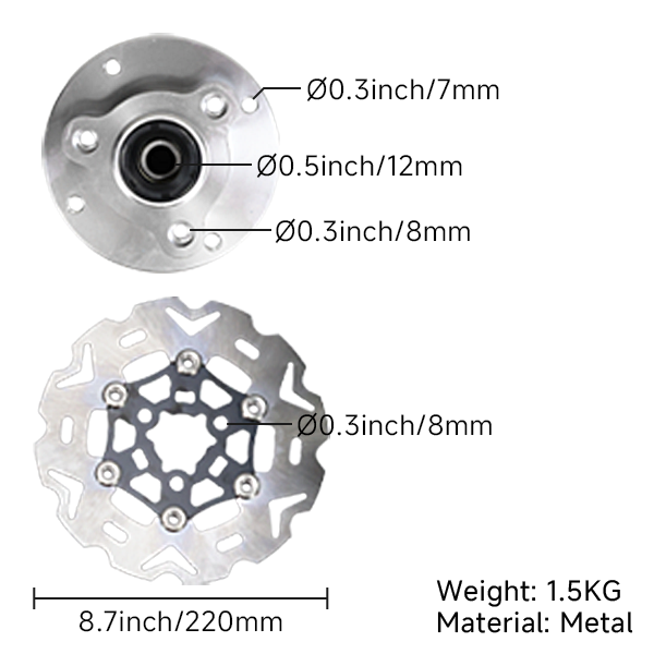 BS3924 - FRONT DISC HUB KIT FOR USD FORKS BS1725/1724 ETC