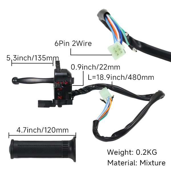 BS4026 - DX BLACK SWITCH WITH CLUTCH LEVER